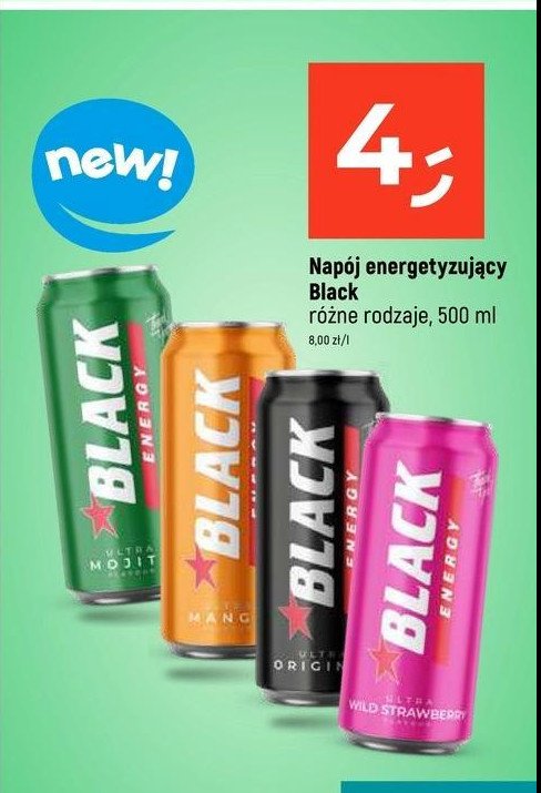 Nap贸j energetyczny wild strawberry Black energy promocja