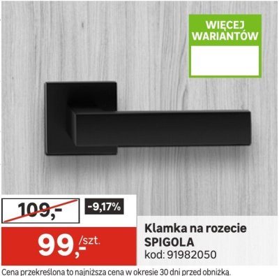 Klamka na rozecie SPIGOLA promocja w Leroy Merlin