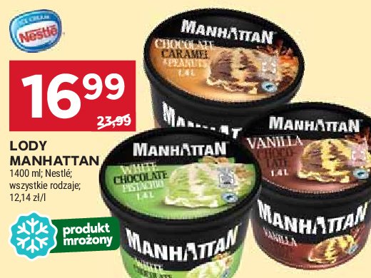 Lody chocolate & vanilla Nestle manhattan Manhattan (nestle) promocja w Stokrotka