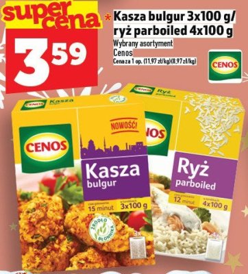 Kasza bulgur Cenos 3x100 g / ryż parboiled 4x100 g promocja w TOPAZ