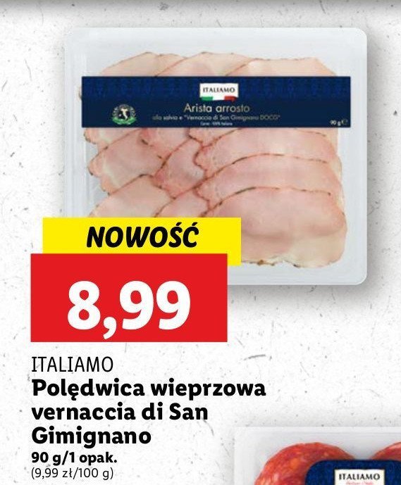 Polędwica wieprzowa vernaccia Italiamo promocja