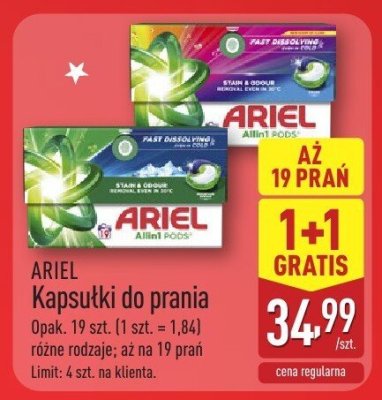 Kapsułki do prania 19 szt. promocja w Aldi