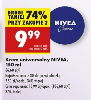 Krem do twarzy i cia艂a Nivea creme promocja
