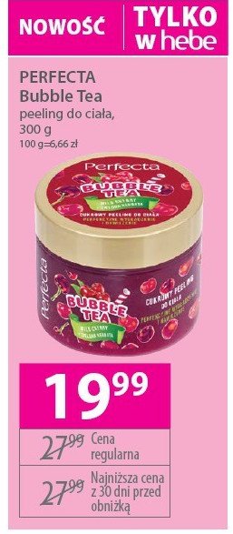 Peeling cukrowy wild cherry Perfecta bubble tea promocja