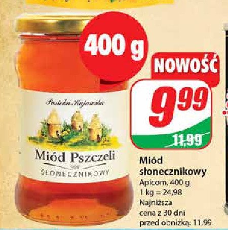 Mi贸d s艂onecznikowy Pasieka kujawska promocja