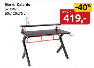 Biurko Galardo promocja w Black Red White