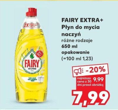 Płyn do mycia naczyń FAIRY EXTRA+ różne rodzaje 650 ml  promocja w Kaufland