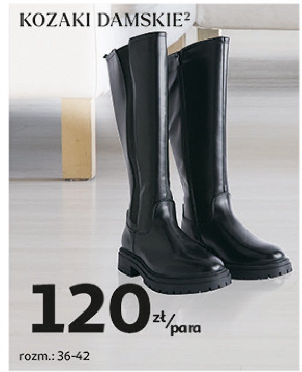 Kozaki damskie 36-42 Auchan inextenso promocja