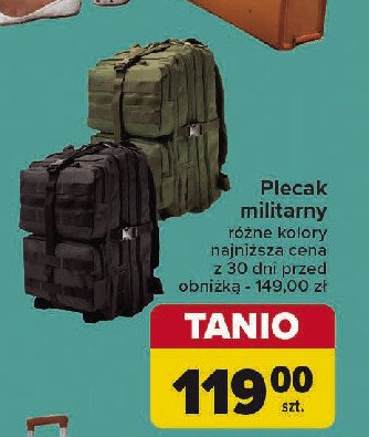 Plecak militarny 49 x 30 x 26 cm promocja w Carrefour Market