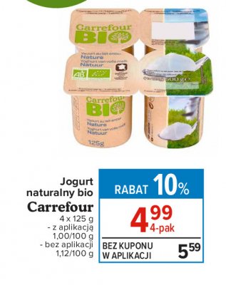 Jogurt naturalny Carrefour bio promocja