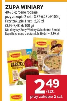 Zupa Winiary różne rodzaje promocja w Stokrotka