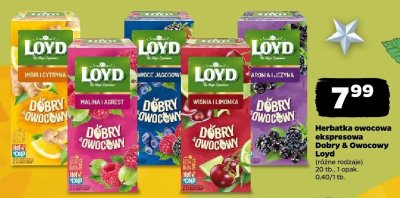 Herbatka owocowa ekspresowa Dobry & Owocowy Loyd (różne rodzaje) promocja w Netto