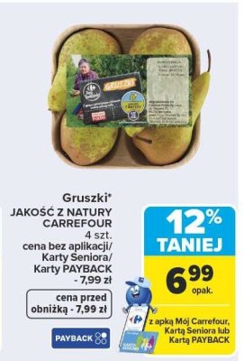 Gruszki 4 szt. Carrefour promocja w Carrefour Market
