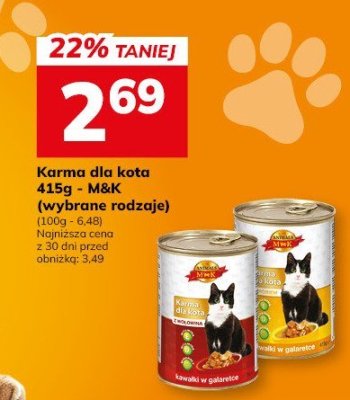 Karma dla kota M&K (wybrane rodzaje) 415g promocja w Hitpol