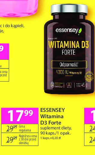 Witamina d3 forte Essensey promocja