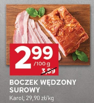 Boczek wędzony surowy promocja w Stokrotka