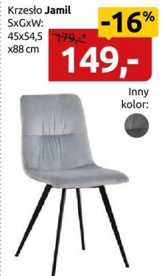 Krzesło Jamil, SxGxW: 45x54,5x88 cm promocja w Black Red White