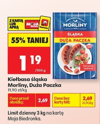 Kiełbasa śląska Morliny, Duża Paczka promocja w Biedronka