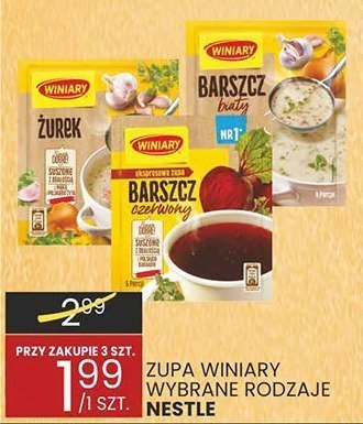 Zupa Winiary wybrane rodzaje Nestle promocja w Wafelek