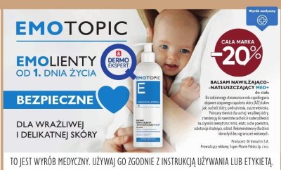 Balsam nawilżająco-natłuszczający MED+ Emotopic promocja w Super-Pharm