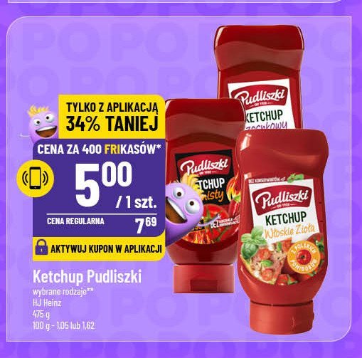 Ketchup ognisty Pudliszki promocja w POLOmarket