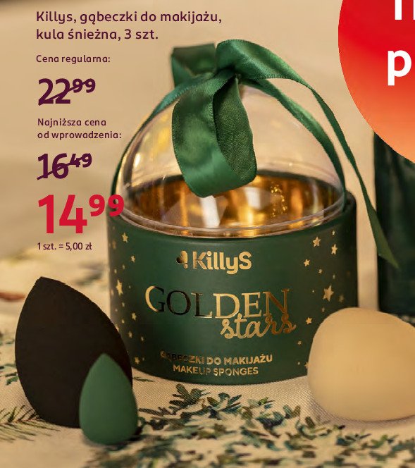 Gąbka do makijażu kula śnieżna Killys promocja w Rossmann