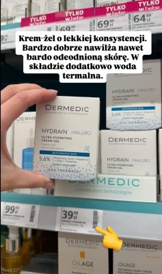 Krem-żel nawilżający Dermedic Hydrain3  promocja w Hebe