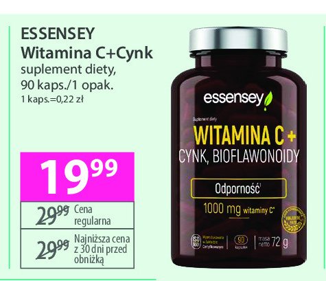 Witamina c+cynk Essensey promocja