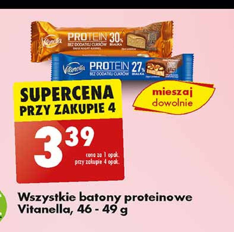 Baton protein nugat-karmel Vitanella promocja