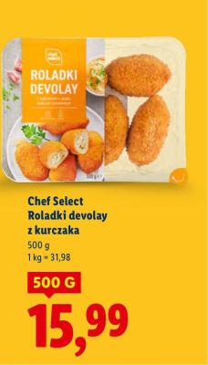 Roladki devolay z kurczaka Chef Select promocja w Lidl