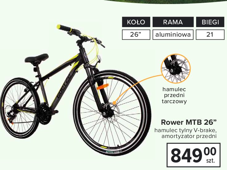 Rower mtb alu 26" promocja