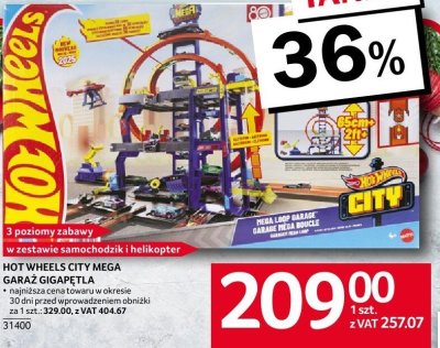 Hot Wheels City Mega Garaż Gigapętla promocja w Selgros