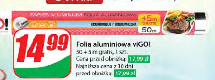 Folia aluminiowa 50 m Vigo! promocja