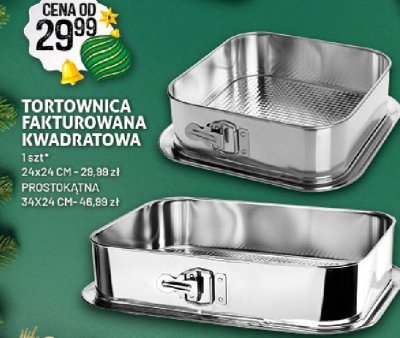 Tortownica fakturowana kwadratowa 24x24 cm promocja w Arhelan