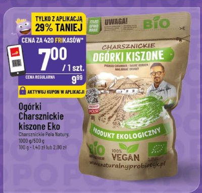 Ogórki Charsznickie kiszone Eko promocja w POLOmarket