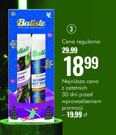 Szampon do włosów suchy luxe + szampon overnight light cleanse Batiste dry shampoo promocja w Super-Pharm