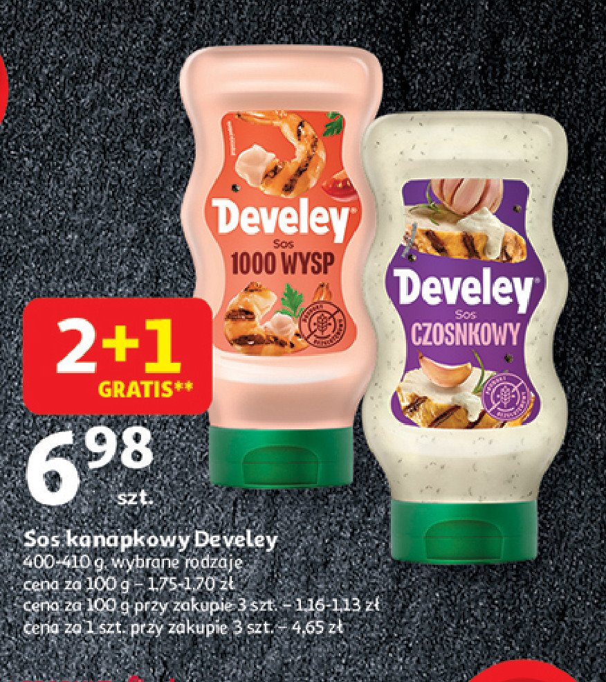 Sos 1000 wysp Develey promocja w Auchan