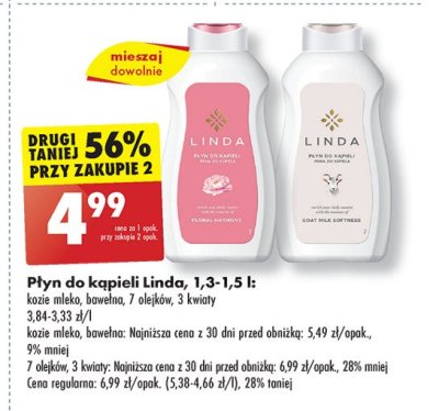 Płyn do kąpieli 3 kwiaty Linda promocja