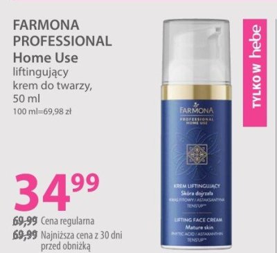 Krem do twarzy FARMONA PROFESSIONAL Home Use stymulujący promocja w Hebe