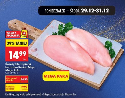 Filet z piersi kurczaka Kraina Mięs Mega Paka promocja w Biedronka