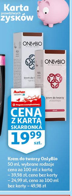 Krem do twarzy nawilżająco-odżywczy na noc Only bio Onlybio promocja