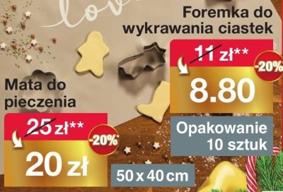 Mata do pieczenia Opakowanie 10 sztuk 50x40cm promocja w Woolworth