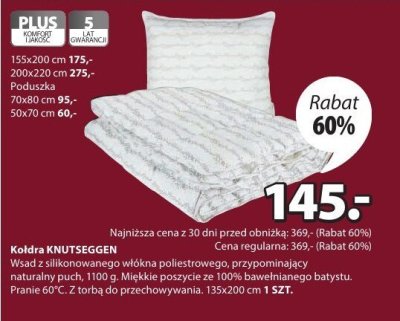 Kołdra KNUTSEGGEN promocja w Jysk