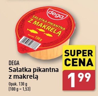 Sałatka pikantna z makrelą Dega promocja w Aldi