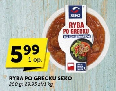 Ryba po grecku Seko promocja w ABC