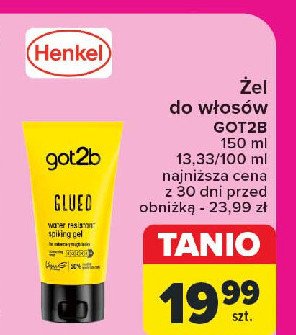 Żel do włosów GOT2B ULTRA GLUED promocja