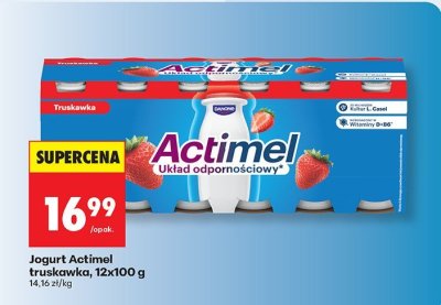 Jogurt Actimel truskawka 12-pak promocja w Biedronka