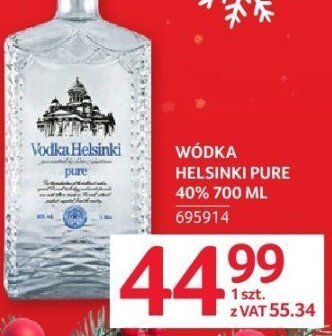 Wódka Helsinki Pure 40% 700 ml promocja w Selgros