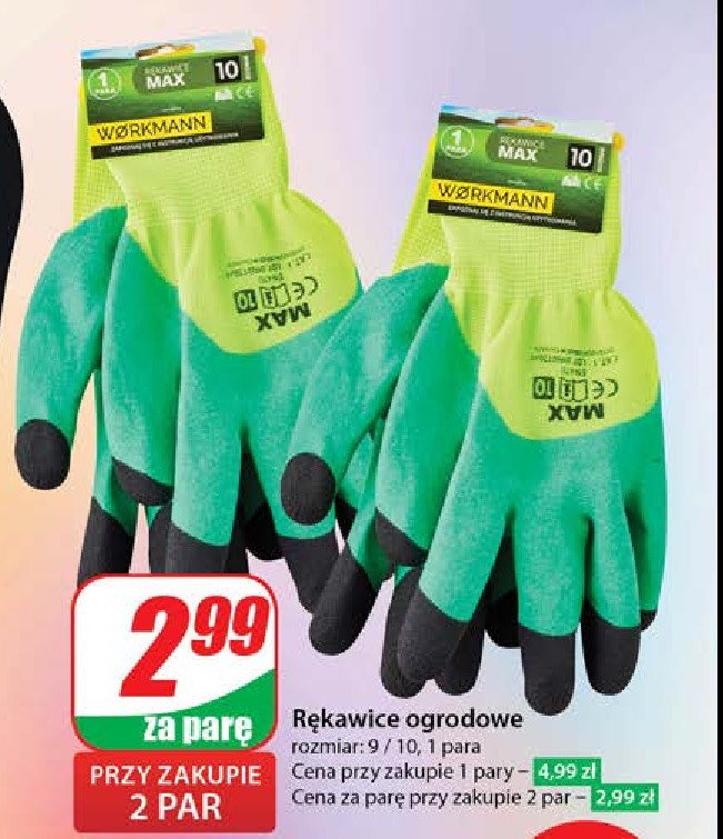 Rękawiczki ogrodowe 9 Workmannn promocja