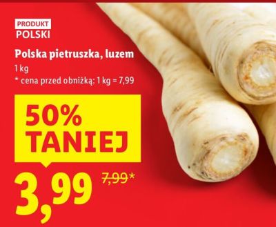 Polska pietruszka luzem promocja w Lidl